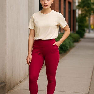 Women's CALIA Red High-Rise 7/8 Leggings size m